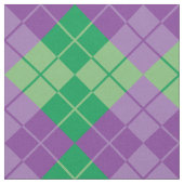 紫色緑のアーガイル ファブリック (クローズアップ)