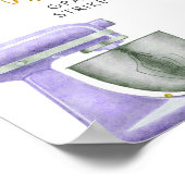 紫色美食厨房婚前派对拍照亭 ポスター (角)