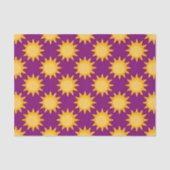 紫色背景に太陽の模様のデザイン 薄葉紙 (正面)