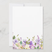 紫色花卉乔迁邀请函 招待状 (裏面)