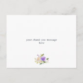 紫色花卉伴娘感谢卡 インビテーションポストカード (裏面)