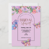 紫色花卉婚前派对邀请函 招待状 (正面)