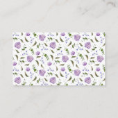 紫色花卉婚前派对食谱请求卡 エンクロージャーカード (裏面)