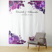 紫色花卉婚礼写真背景 タペストリー (インサイチュ)