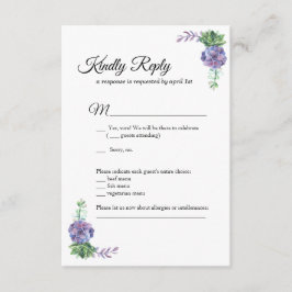 紫色花卉婚礼请柬回信植物园 招待状