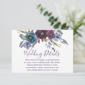 紫色花卉水彩婚礼会场细节 招待状 (スタンド正面)