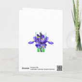 紫色花菖蒲の母の日カード カード (裏面)