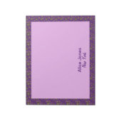 紫色茶色天然花 ノートパッド (回転)