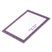 紫色茶色天然花 ノートパッド (アングル)