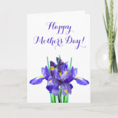 紫色菖蒲の母の日カード カード (正面)