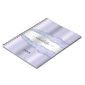 紫色薰衣草银色玛瑙大理石名称 ノートブック (左側)