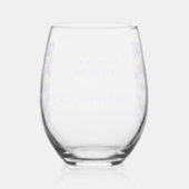 紫色藤ハートデザイン結婚ズ ステムなしワイングラス (裏面)