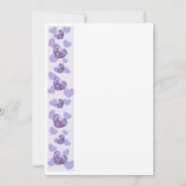 紫色藤ハートデザイン結婚ズ セーブザデート (裏面)