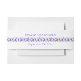 紫色藤ハートデザイン結婚ズ 招待状ベリーバンド