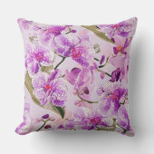 紫色蘭花花紋 クッション (正面)