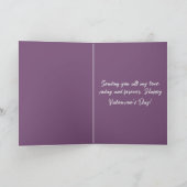 紫色虹彩のバレンタインデー シーズンカード (内部)