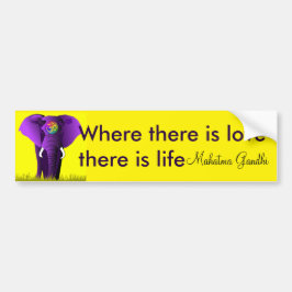 紫色象のバンパーステッカー バンパーステッカー