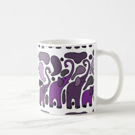 紫色象の芸術の抽象芸術 コーヒーマグカップ