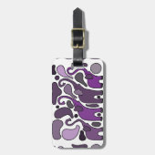 紫色象の芸術の抽象芸術 ラゲッジタグ (正面縦)