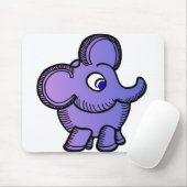 紫色象 マウスパッド (マウス)