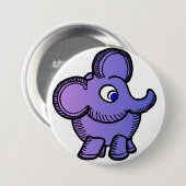 紫色象 缶バッジ (正面&裏面)