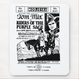紫色賢人の広告1925年のトムの組合せのライダー マウスパッド
