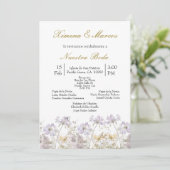 紫色野花婚礼请柬 招待状 (スタンド正面)