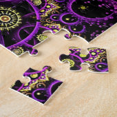 紫色金ゴールドフラクタルパズル ジグソーパズル (側面)