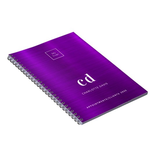 紫色金属字母企业标志 ノートブック (右側)
