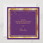 紫色金色优雅感谢  サンキューカード (裏面)