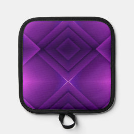 紫色鍋敷きの幾何学模様の2つの画像 鍋敷き