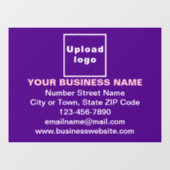 紫色長方形ウィンドウクリングのビジネスブランド ウィンドウサイン (シート)