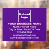 紫色長方形ウィンドウクリングのビジネスブランド ウィンドウサイン (シート2)