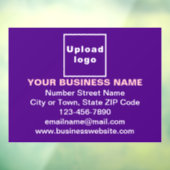 紫色長方形ウィンドウクリングのビジネスブランド ウィンドウサイン (シート3)