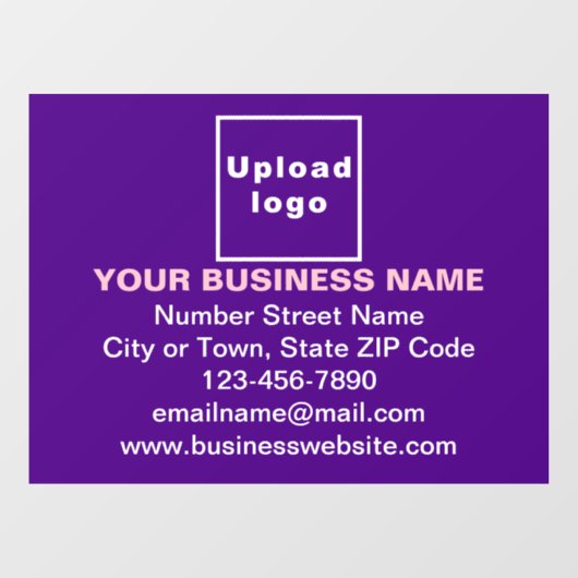 紫色長方形窓用ステッカーのビジネスブランド ウィンドウサイン (シート)