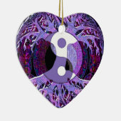 紫色陰陽の生命の樹 セラミックオーナメント (右)