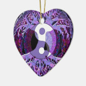 紫色陰陽の生命の樹 セラミックオーナメント (左)