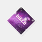 紫色霓虹粉色最后的迪斯科单身派对 スタンダードカクテルナプキン (角)