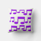 紫色音楽はテーマの枕クッションに注意します クッション (裏面)