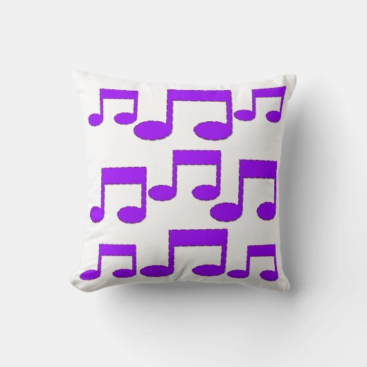 紫色音楽はテーマの枕クッションに注意します クッション (正面)