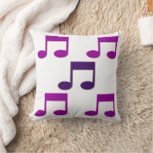 紫色音楽はテーマの枕クッションに注意します クッション (ブランケット)