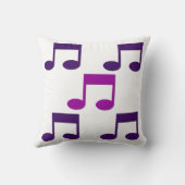 紫色音楽はテーマの枕クッションに注意します クッション (裏面)
