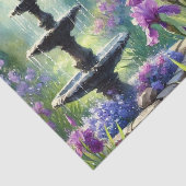 紫色鸢尾花园林喷泉纸巾 薄葉紙 (詳細)