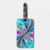 紫色黄色青く白熱［赤熱］光を放つな翼 ラゲッジタグ (裏面縦)