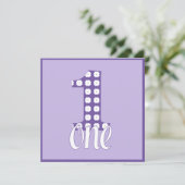 紫色1のパーティの招待状 招待状 (スタンド正面)