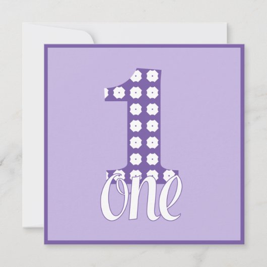 紫色1のパーティの招待状 招待状 (正面)