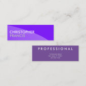 紫色2の調子の専門の小型カード スキニー名刺 (正面/裏面)