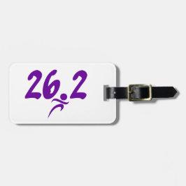 紫色26.2のマラソン ラゲッジタグ