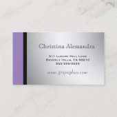 紫色311贅沢な靴 名刺 (裏面)