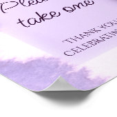 紫色 すみれ お土産はどうぞ 1つお持ちください ポスター (角)